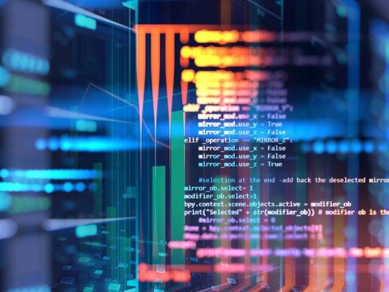 computer screen with coding