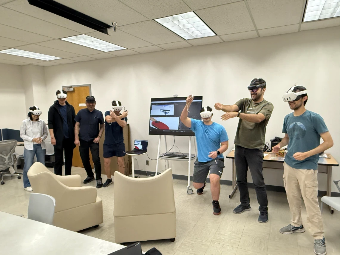 University of Arizona students trying their XR applications during the implementation phase of their projects.