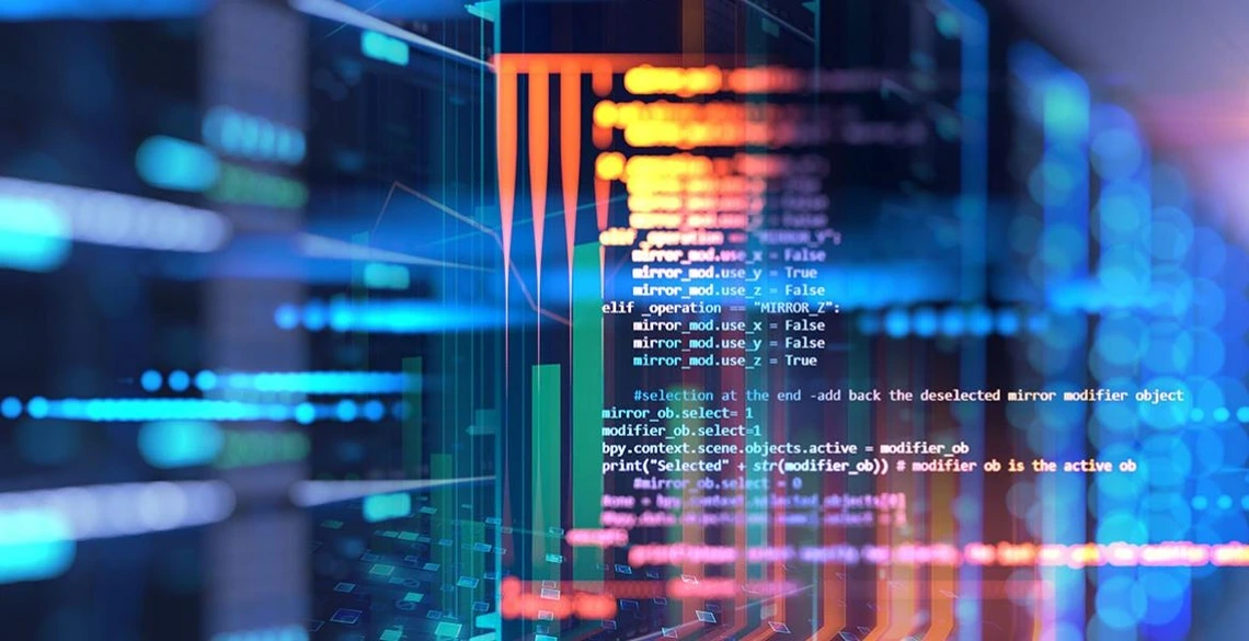 computer screen with coding