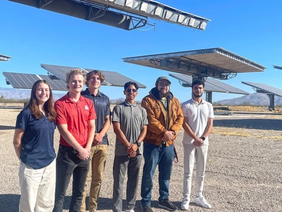 Members of capstone Team 25020 at the University of Arizona College of Engineering.