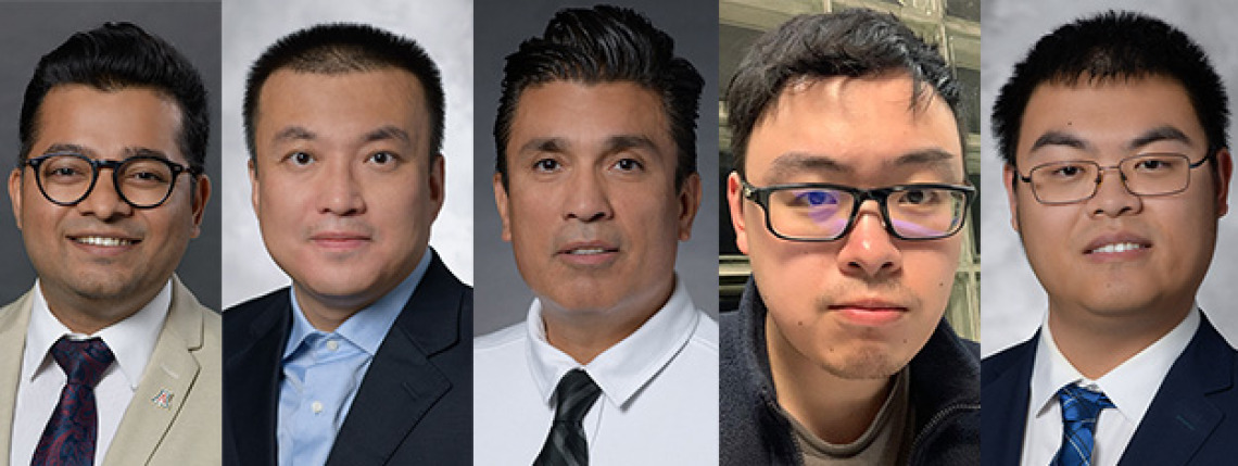 five headshots, new ECE faculty