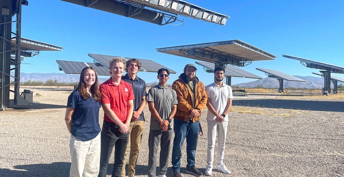 Members of capstone Team 25020 at the University of Arizona College of Engineering.