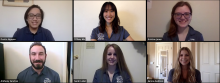 Six students in a Zoom meeting.