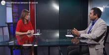 Screen capture of a video of Arizona 360 newscaster Lorraine Rivera interviewing Ravi Tandon