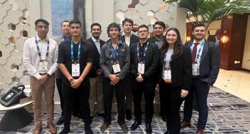 Ten ECE students attending the Society of Hispanic Professional Engineers National Convention in Salt Lake City